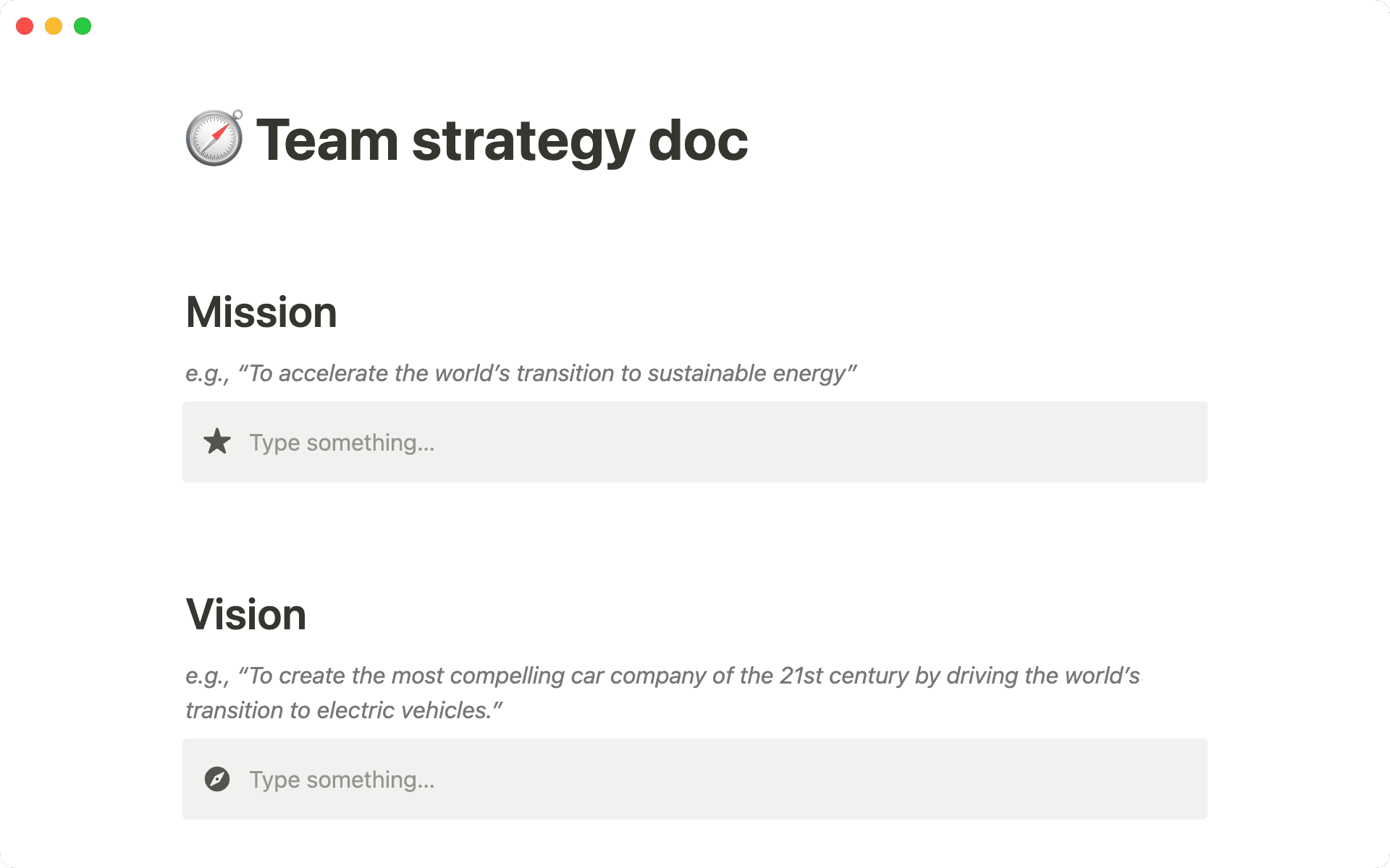 Help shape your work with a clearly articulated team mission and vision.