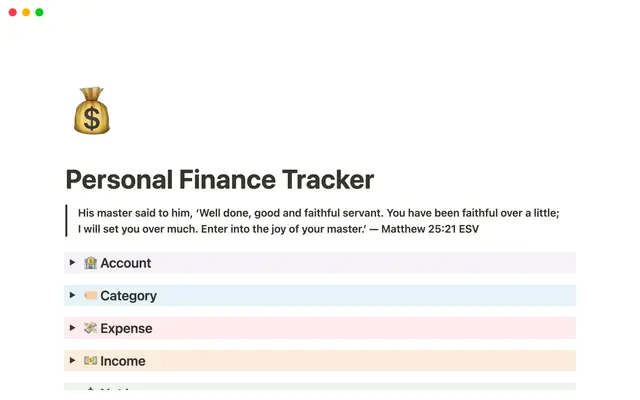 Personal Finance Tracker